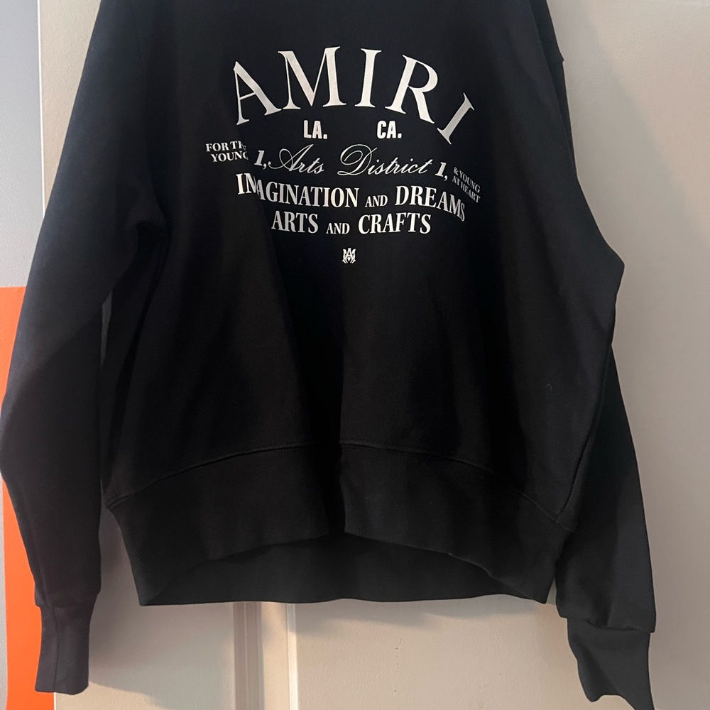 AMIRI Black Sweatshirt with Silver Logo